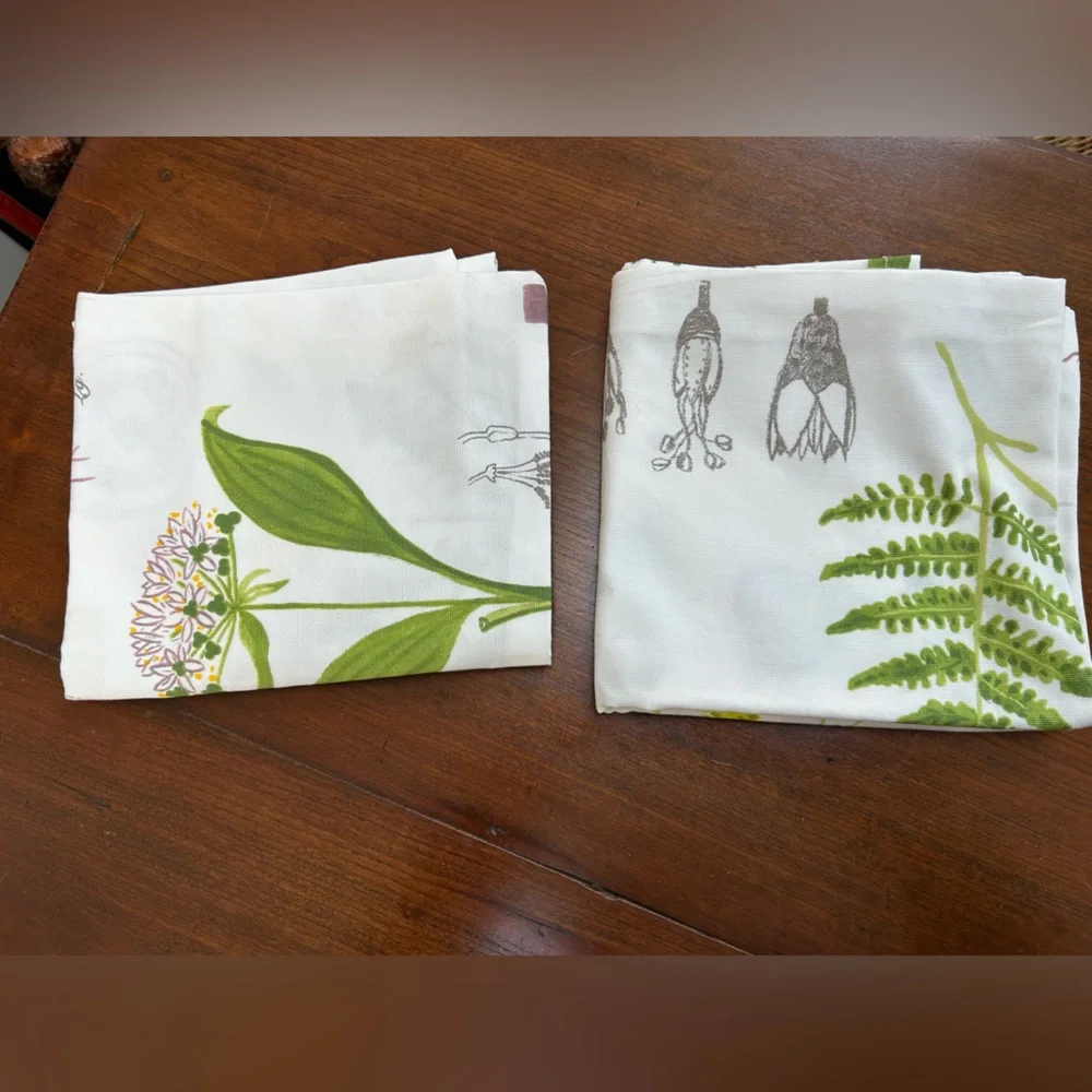 IKEA Botanical Print pillow cases (2) by Lisel Garsveden. New-but out of package